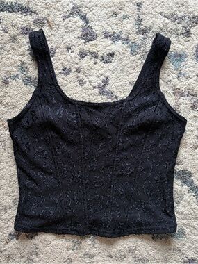 Vintage Suzy Shier Black Lace Whimsygoth Bustier Top